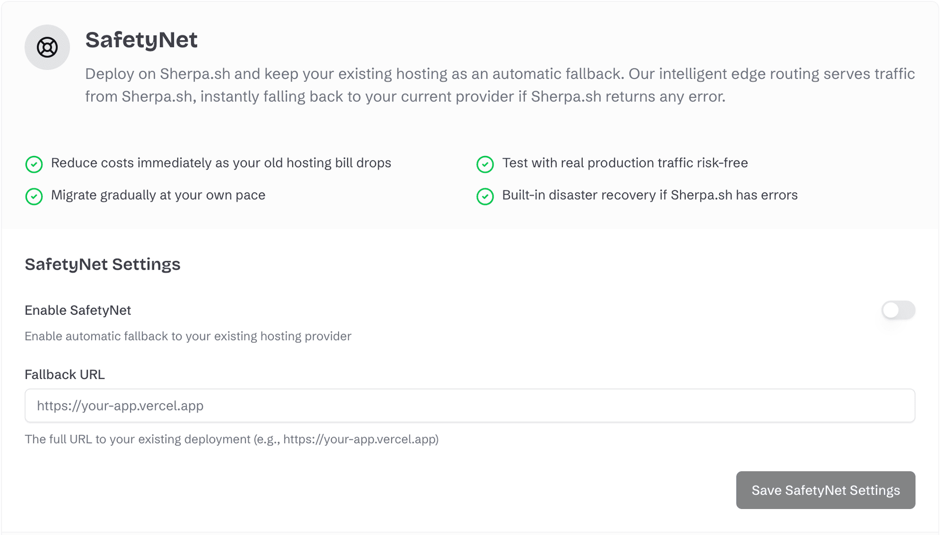 SafetyNet screenshot